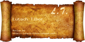 Lutsch Tibor névjegykártya